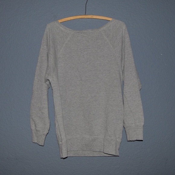 098 FRENCH CONNECTION Gray Panda Bear Hsing Hsing Jumper Pullover S - Picture 5 of 8